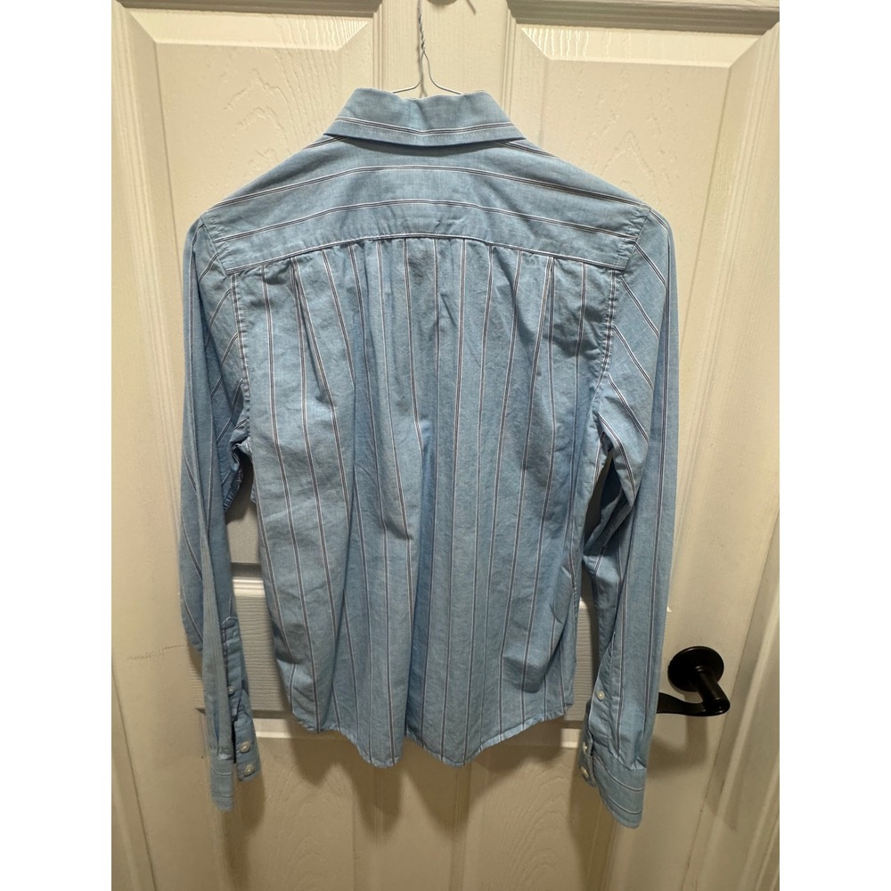 Abercrombie Kids Button Down Shirt Youth XL Blue Striped Long Sleeve - Picture 5 of 5
